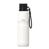 Bouteille isotherme VMAX 650 ml blanche pour un usage quotidien, les loisirs et trottinette électrique -tours